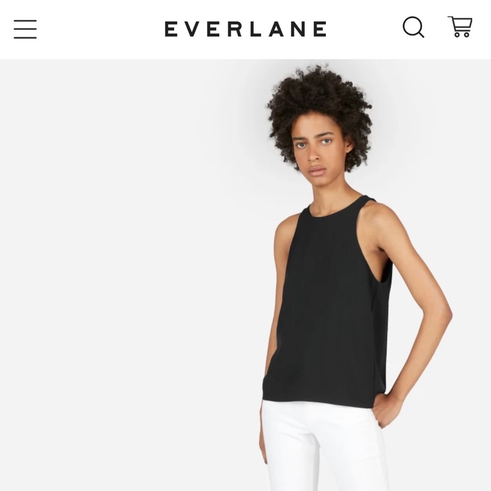 Everlane Japanese GoWeave High-Neck Tank Black